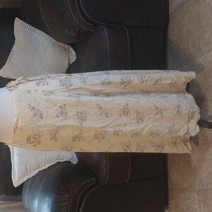 Emma James 100% Silk Butter Yellow Floral Wrap Maxi Skirt